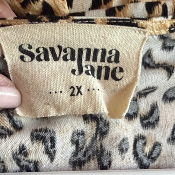 Savanna Jane Multicolor Embroidered Leopard Blouse - Picture 7 of 8